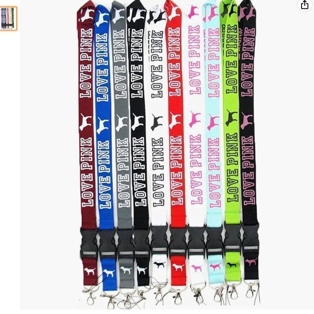 NEW 1 PINK Victorias Secret Nylon Lanyard Quick Release Clip YOU CHOOSE COLOR